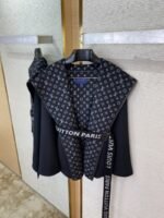 LV short cape cashmere coat black - 图片 7