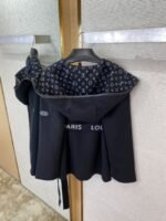 LV short cape cashmere coat black - 图片 8