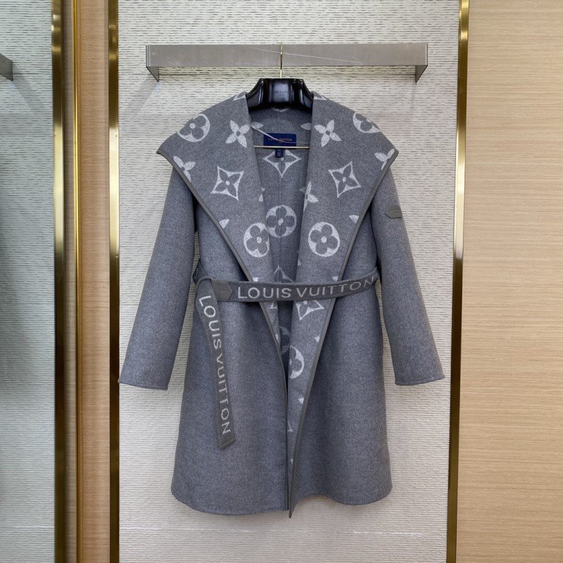 wsxc1729219139649_0.jpg LV Mid-length caped cashmere coat grey 2 - 图片 1