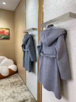 LV Mid-length caped cashmere coat grey 2 - 图片 4