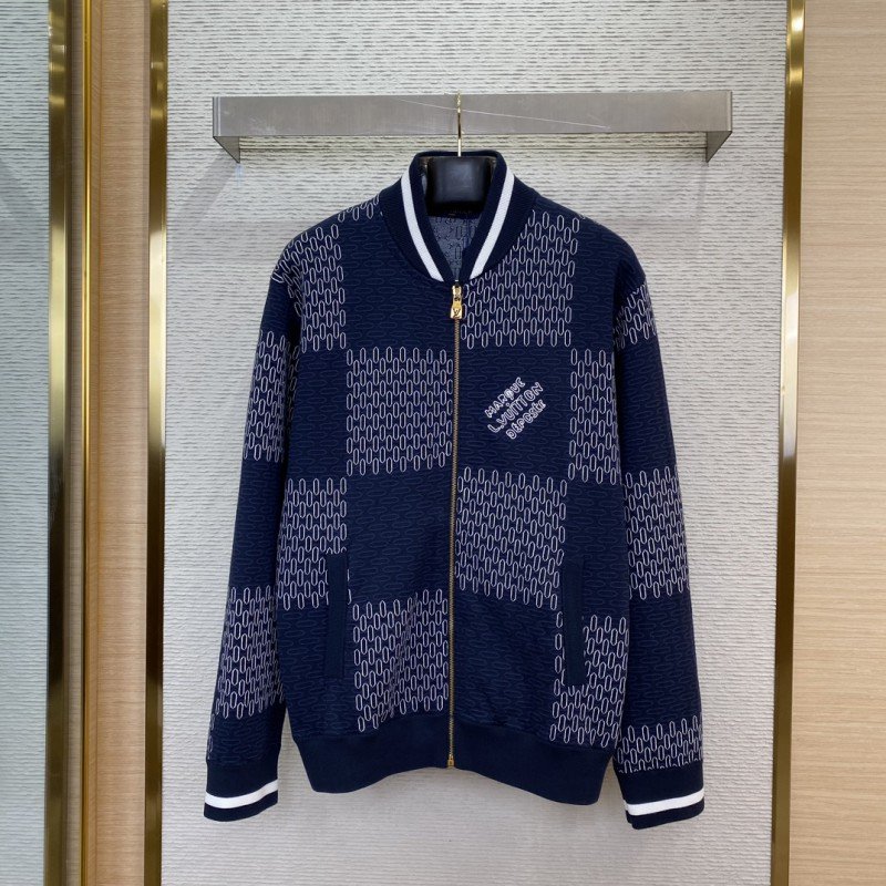 wsxc1729306404504_0.jpg LV Checkered Knit Jacket Coat - 图片 1