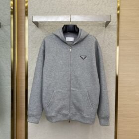 Prada Space Cotton Triangle Label Hooded Jacket