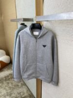 Prada Space Cotton Triangle Label Hooded Jacket - 图片 7