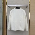 LV turquoise collarless chambray jacket - 图片 2
