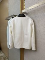 LV turquoise collarless chambray jacket - 图片 6