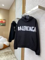 Balenciaga Tape Print Hooded Sweatshirt - 图片 3