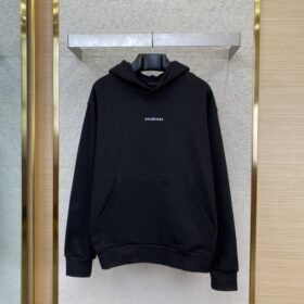 Balenciaga Reflective Letter Print Hooded Sweatshirt