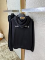 Balenciaga Reflective Letter Print Hooded Sweatshirt - 图片 8