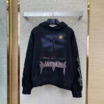 Balenciaga Eiffel Tower Print Hooded Sweatshirt