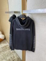 Balenciaga Blurred Letter Print Hooded Sweatshirt - 图片 8