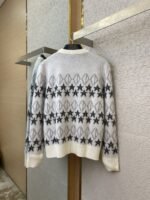 Dior Colour Block Pentagram Jacquard Wool Crew Neck Sweater - 图片 5
