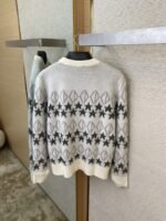 Dior Colour Block Pentagram Jacquard Wool Crew Neck Sweater - 图片 8