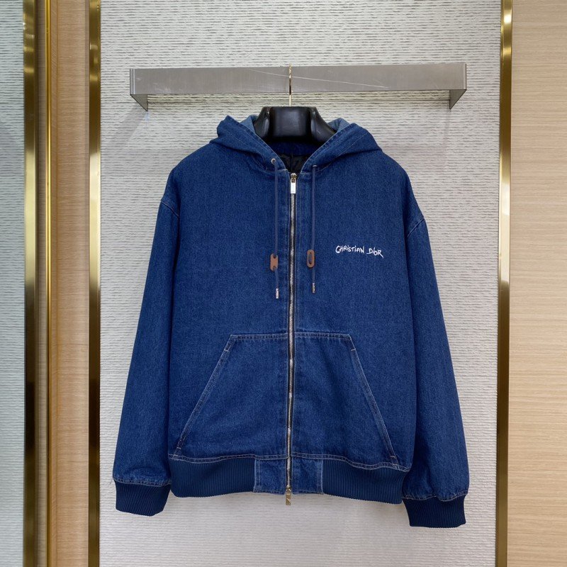 wsxc1729312852172_0.jpg Dior Embroidered Hooded Denim Jacket - 图片 1