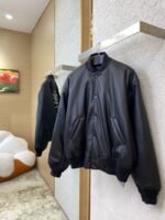 Balenciaga Letter Logo Leather Jacket Jacket - 图片 3