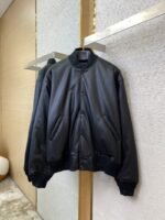 Balenciaga Letter Logo Leather Jacket Jacket - 图片 5