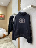 Balenciaga Logo Print Hooded Sweatshirt - 图片 3
