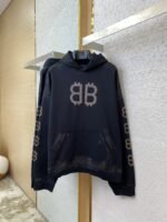 Balenciaga Logo Print Hooded Sweatshirt - 图片 5