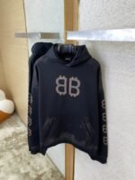 Balenciaga Logo Print Hooded Sweatshirt - 图片 7