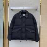 Miu Miu Logo Lapel Down Coat Jacket