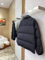 Miu Miu Logo Lapel Down Coat Jacket - 图片 4