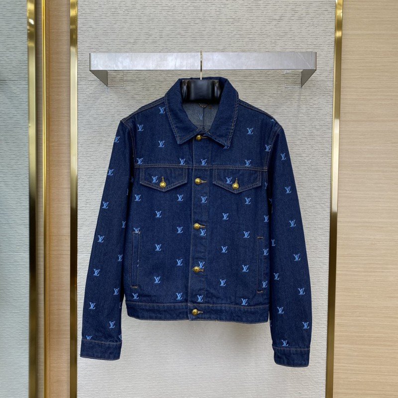 wsxc1730514337631_0.jpg LV logo embroidered denim jacket - 图片 1