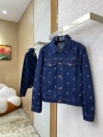 LV logo embroidered denim jacket - 图片 3