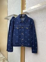 LV logo embroidered denim jacket - 图片 5