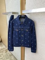 LV logo embroidered denim jacket - 图片 7
