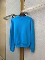 Dior Appliquéd Crew Neck Sweater Blue - 图片 6