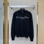 Dior Appliqué Crew Neck Sweater Black