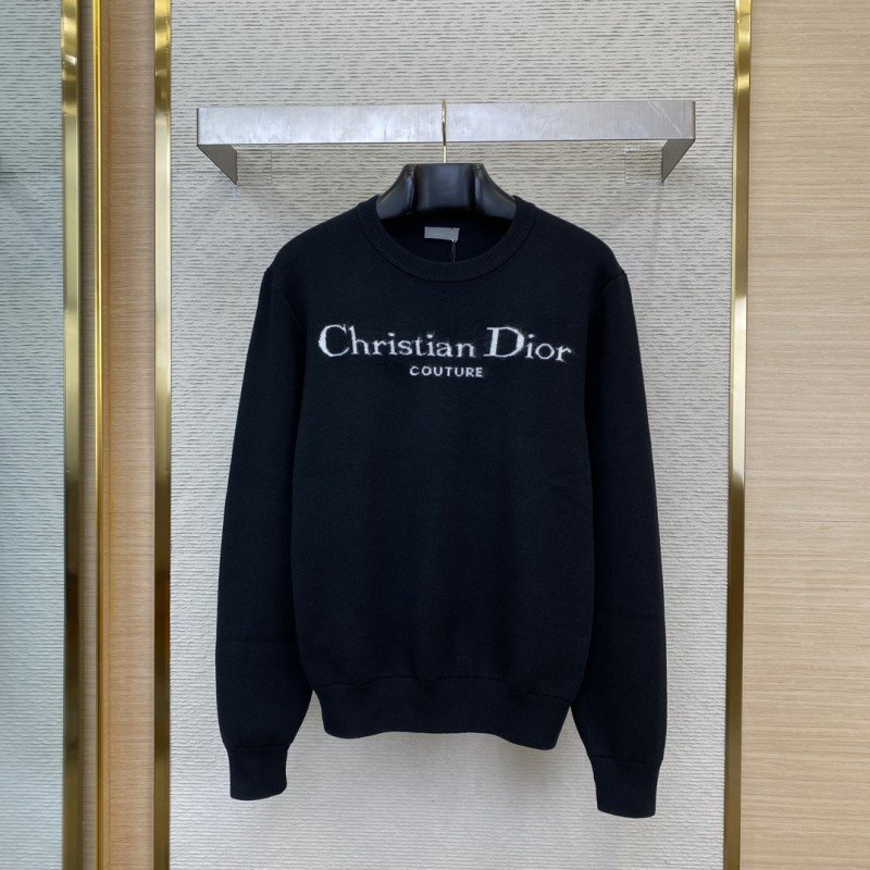 wsxc1730519714100_0.jpg Dior Appliqué Crew Neck Sweater Black - 图片 1
