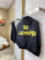 Balenciaga Tape Print Hooded Aviator Jacket - 图片 4