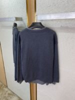 Miu Miu False Two Piece Logo Cardigan Grey - 图片 8