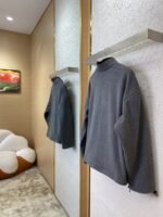 Miu Miu Logo Standing Collar Jacket Grey - 图片 3