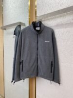 Miu Miu Logo Standing Collar Jacket Grey - 图片 4