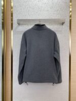 Miu Miu Logo Standing Collar Jacket Grey - 图片 7