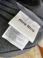 Miu Miu Logo Standing Collar Jacket Grey - 图片 9
