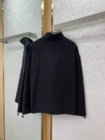 Miu Miu Logo Standing Collar Jacket Black - 图片 6