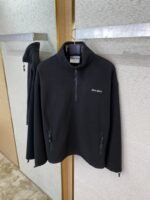 Miu Miu Logo Standing Collar Jacket Black - 图片 7