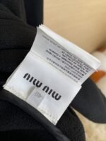 Miu Miu Logo Standing Collar Jacket Black - 图片 9