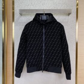 Fendi Flocked Hooded Jacket
