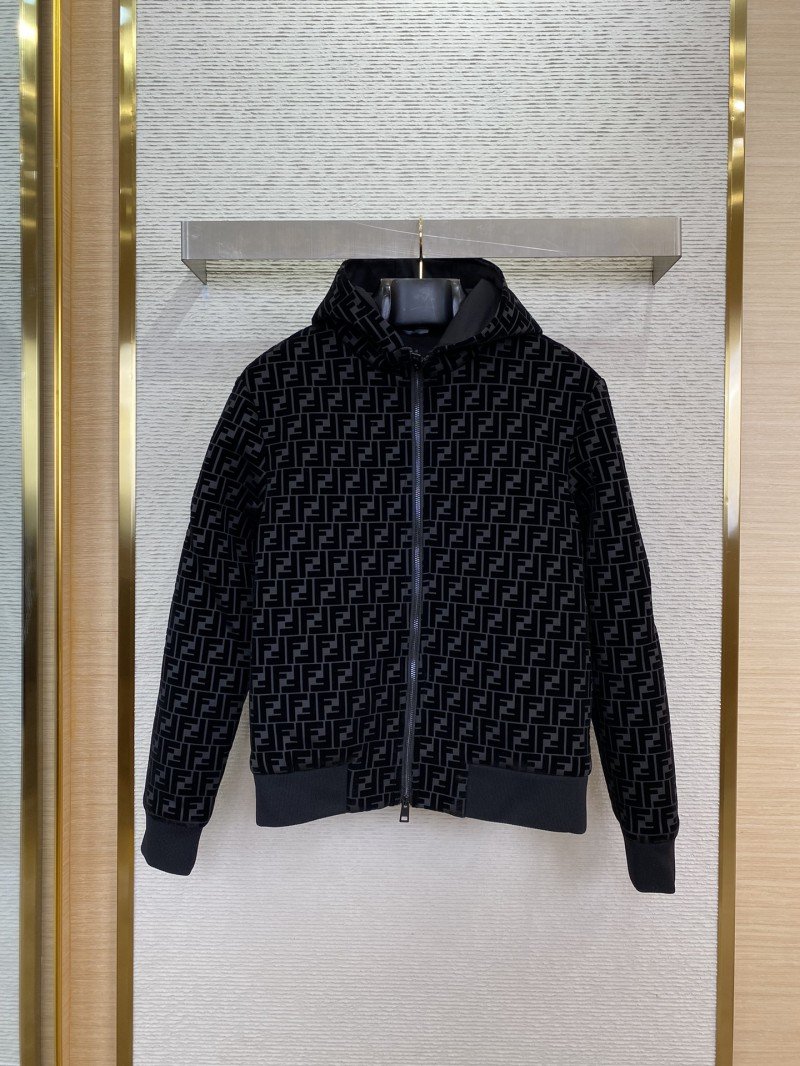 wsxc1731111746482_0.jpg Fendi Flocked Hooded Jacket - 图片 1