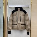 Gucci Printed Jacquard Removable Down Jacket Blue