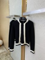 Chanel Ribbon Tie Knit Shirt Black - 图片 7