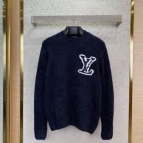 LV logo appliqu??d jumper navy blue