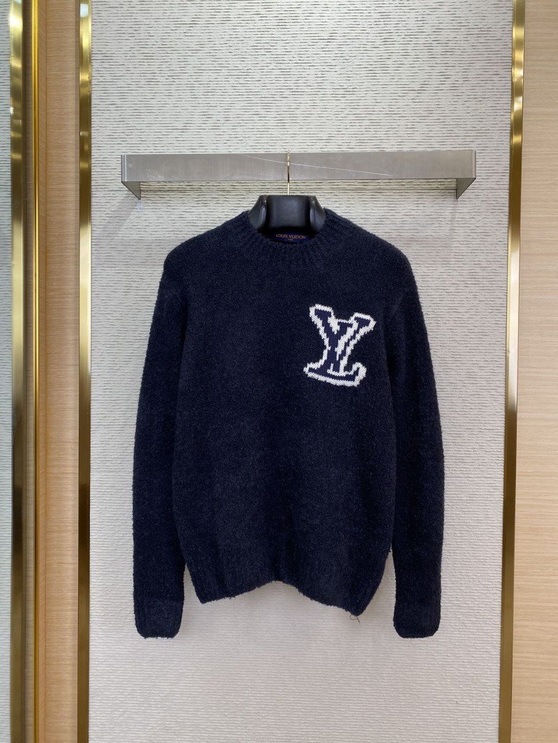 wsxc1731123151361_0.jpg LV logo appliqu??d jumper navy blue - 图片 1