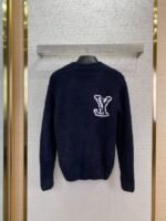 LV logo appliqu??d jumper navy blue - 图片 2
