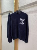 LV logo appliqu??d jumper navy blue - 图片 5