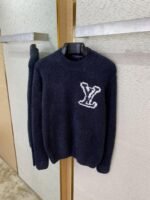 LV logo appliqu??d jumper navy blue - 图片 7