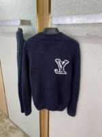 LV logo appliqu??d jumper navy blue - 图片 8